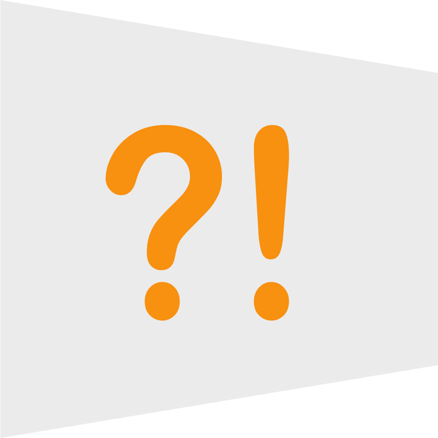 Orange symbol för frågor och svar